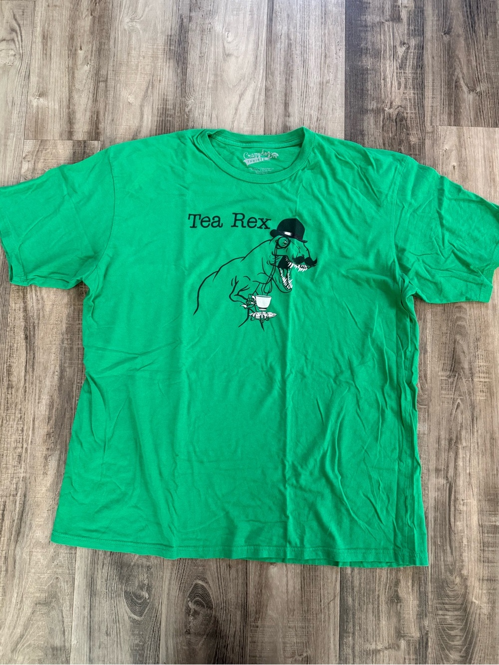 Crazy Dog T-Shirts Tea Rex Graphic Tee - Green